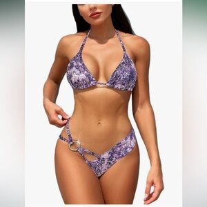 NWOT Purple SEXY Tie-Dye Bikini Set